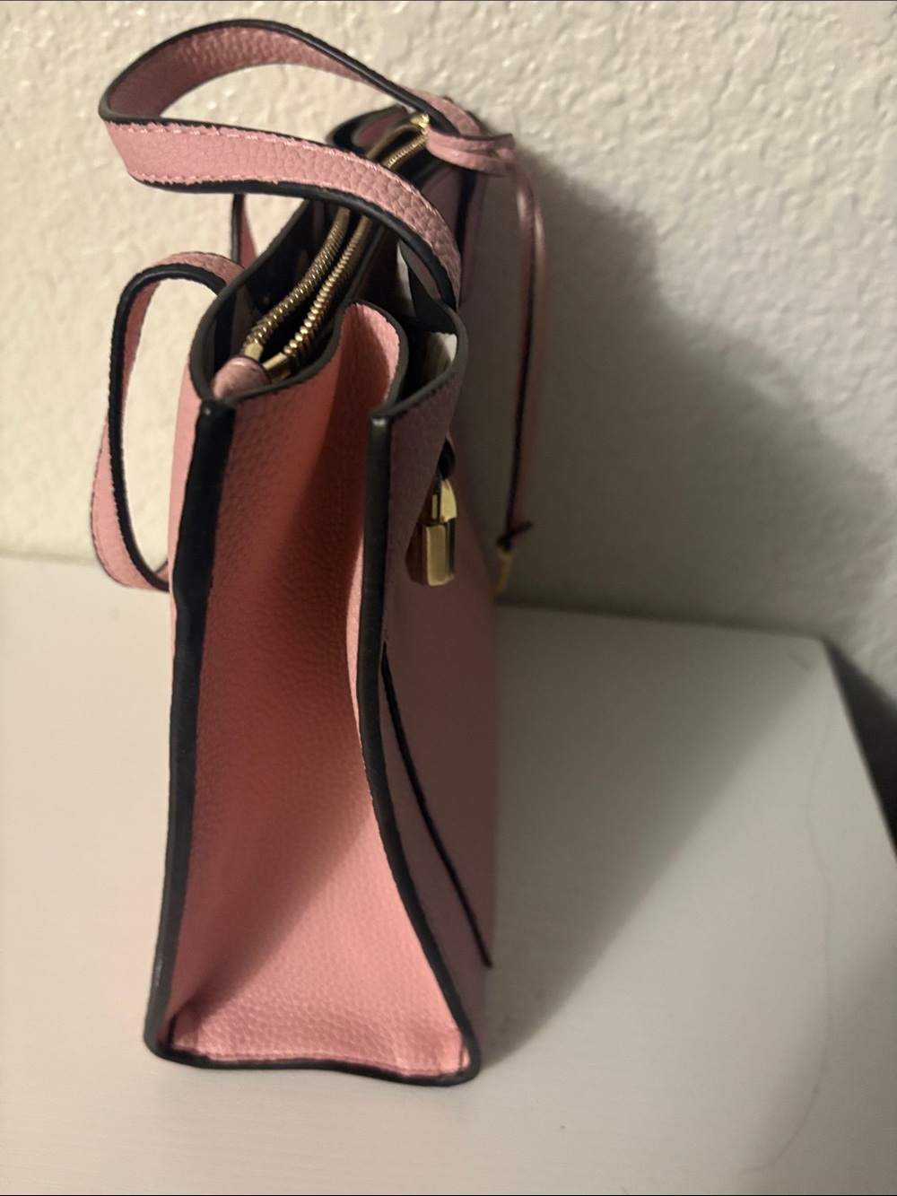 Pink Marc Jacobs no strap Pebbled Leather Top-Handle Tote - Picture 4 of 5